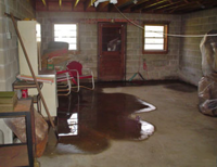 Winter Basement Water Damage Clean Up